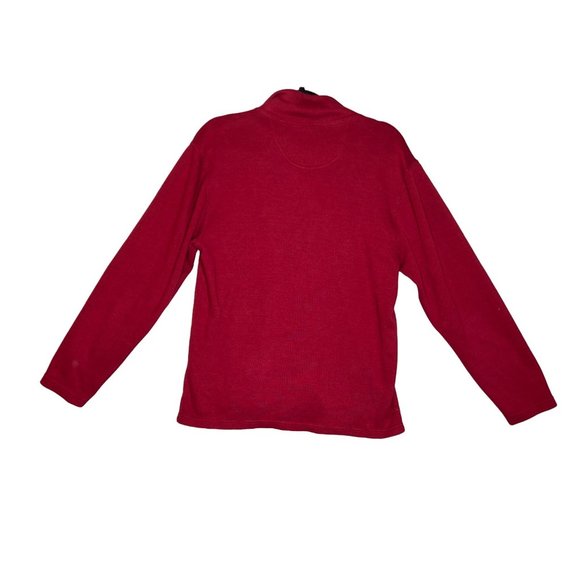 Joe Joseph Abboud Mens Medium Long Sleeve Dark Red 1/4 Zip Pullover - Picture 3 of 5